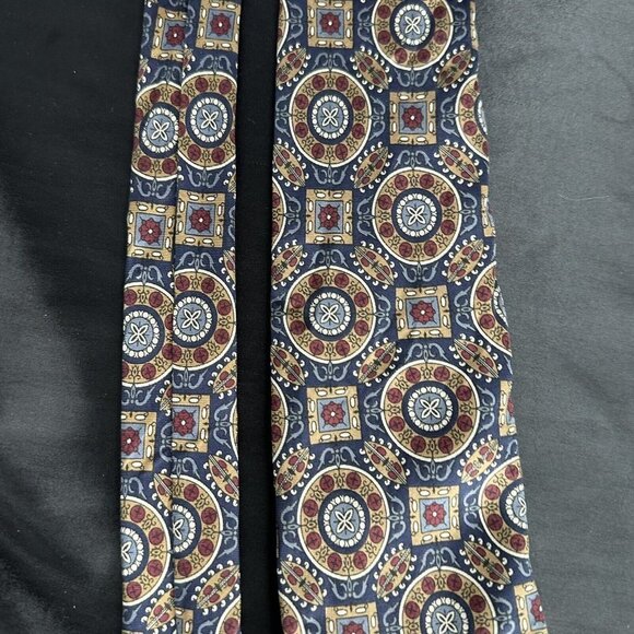 Vintage JSACO 100% Silk Tie Multicolored Patterned Statement Piece - Picture 6 of 16